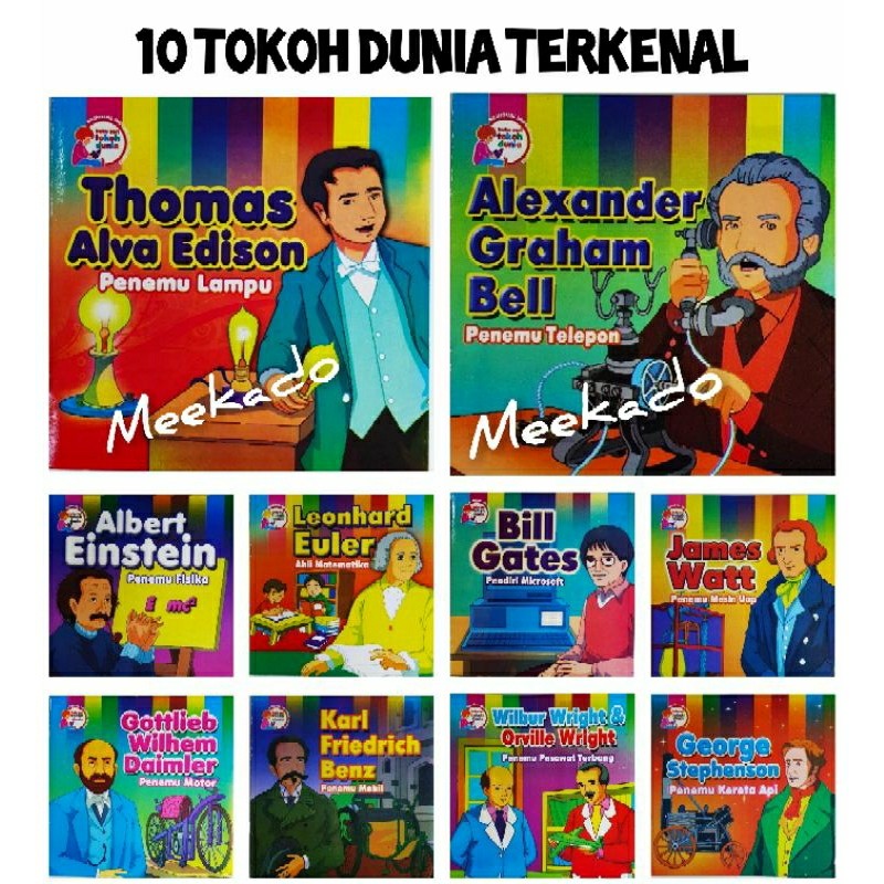 

Buku Cerita Bergambar Penemu Tokoh Dunia Billingual Meekado