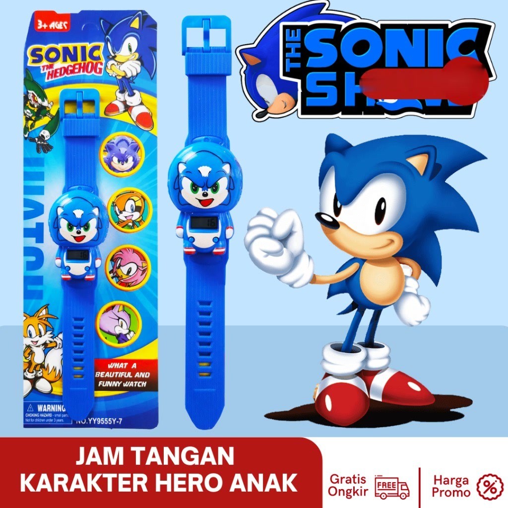 JAM TANGAN ANAK LAKI LAKI SUPERHERO LED DIGITAL BANYAK KARAKTER WT