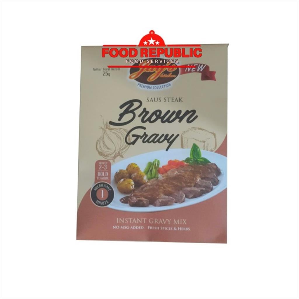 

JAYS BROWN GRAVY SAUCE MIX 25 GR - SAUS STEAK COKELAT HALAL NO MSG