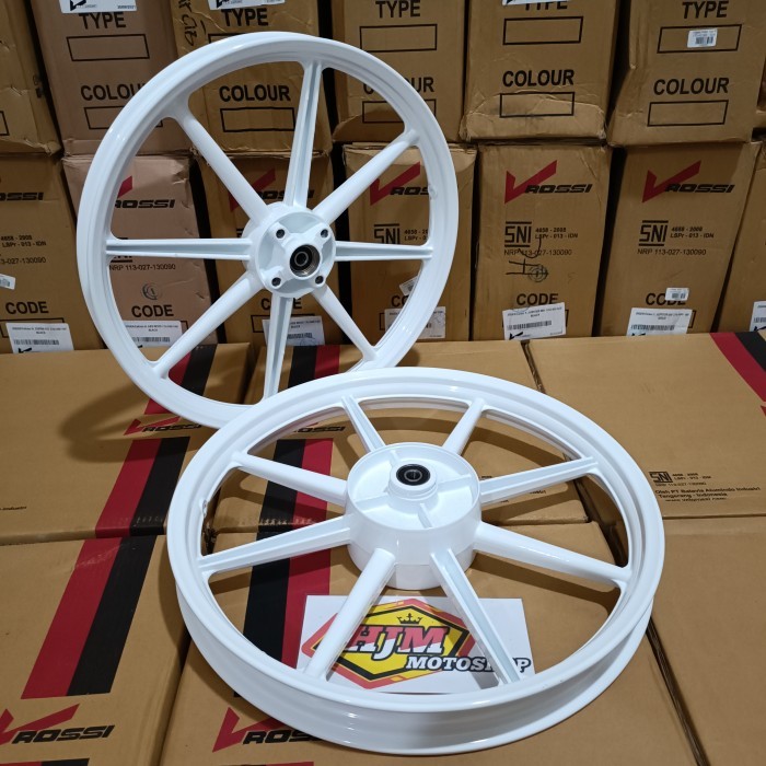 Velg Racing Kharisma - Supra X 125 Tromol VRossi Palang 8 Zigen Swan - Putih