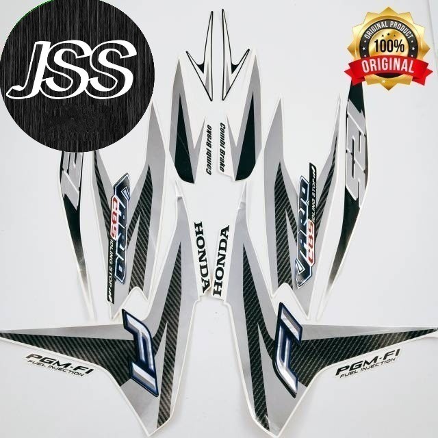 Original Asli Striping Stiker Polet list motor honda vario 125 cbs old 2013 putih list body standar 
