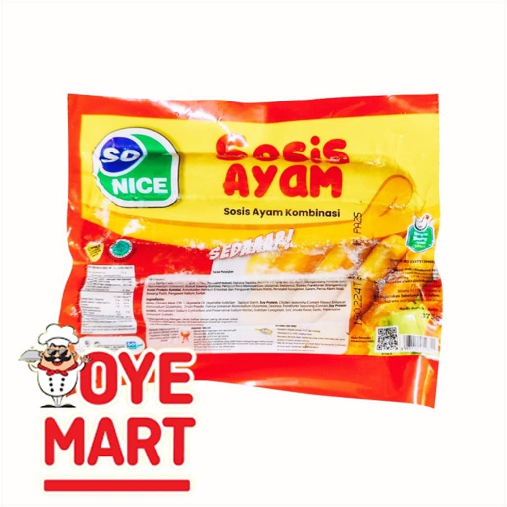 

SO NICE SOSIS AYAM SEDAP 375GR / SOSIS AYAM FROZEN