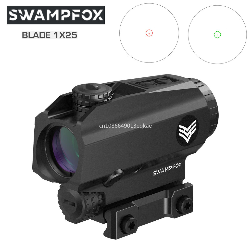 Original SWAMPFOX Blade Prism Scope 1X25 Bullet Rise Compensating Reticle Compensates for Optic Heig