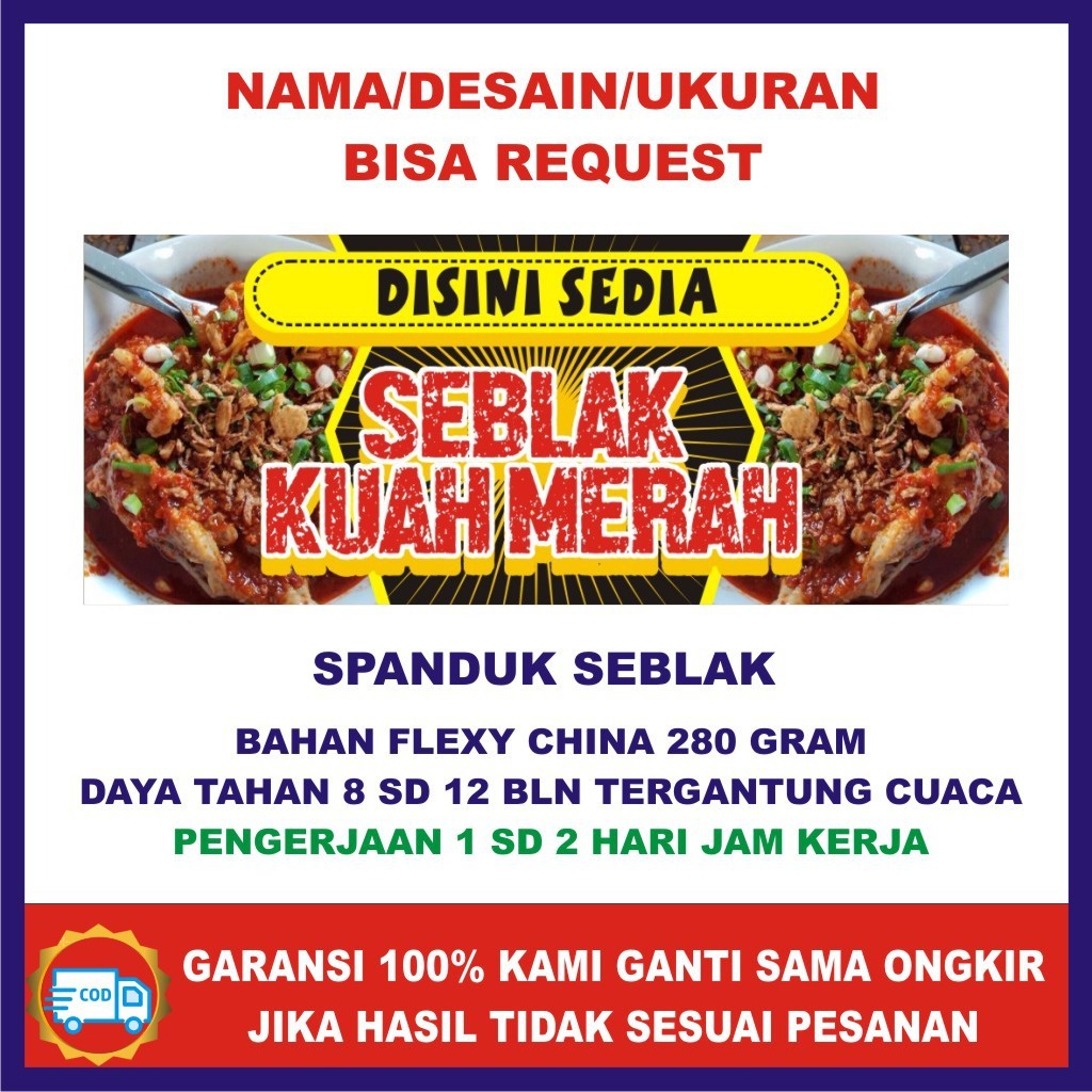 Spanduk Seblak Custom - CingWangPrint