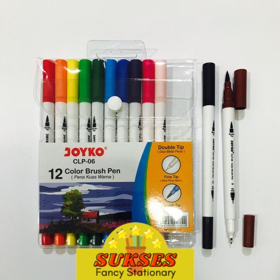 

Color Brush Pen / Pena Kuas Warna Joyko Clp-06 / 12 Warna / Color