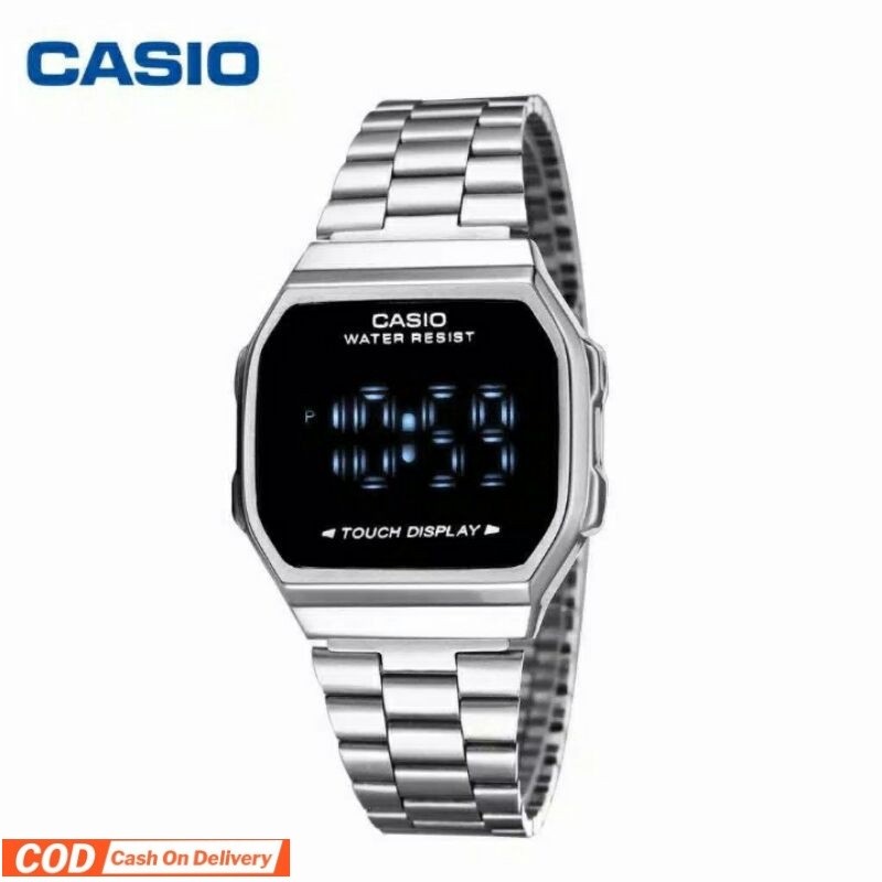 COD_ Jam tangan wanita Casio touch screen stainless