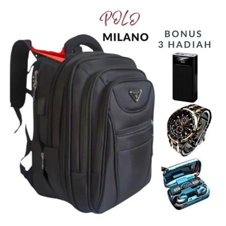 PROMO RANSEL POLO MILANO Import ORIGINAL 100% TAS SEKOLAH BackPack SMP SMA TERMURAH