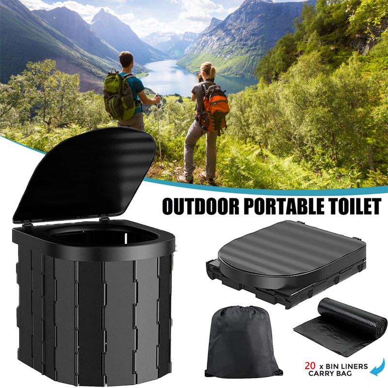Outdoor Travel Foldable Toilet Adult Kids Vehicle-mounted Portable Toilet Camping Hiking Urinal Pott