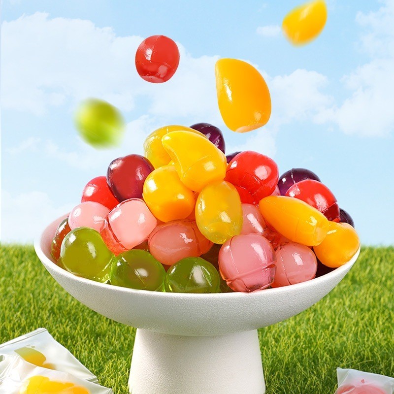 

[Pengiriman setiap hari] HALAL Permen lianggui permen jelly kupas manggo manggo strawberry orange lychee corn 108g