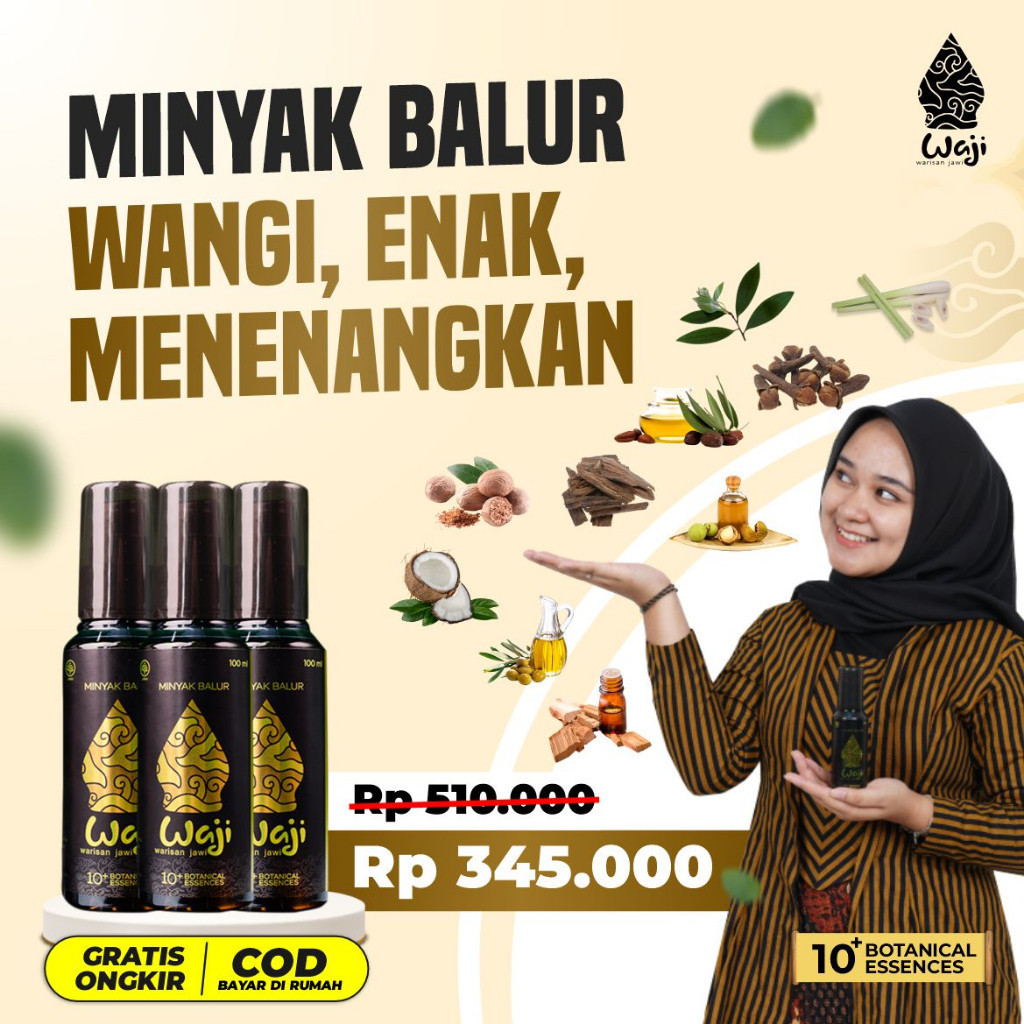 

Paket 3 Minyak Balur Waji - Minyak Pijat Minyak Urut Minyak Ajaib Penyembuh Segala Masalah Pegal Pegal Linu Aromaterapi