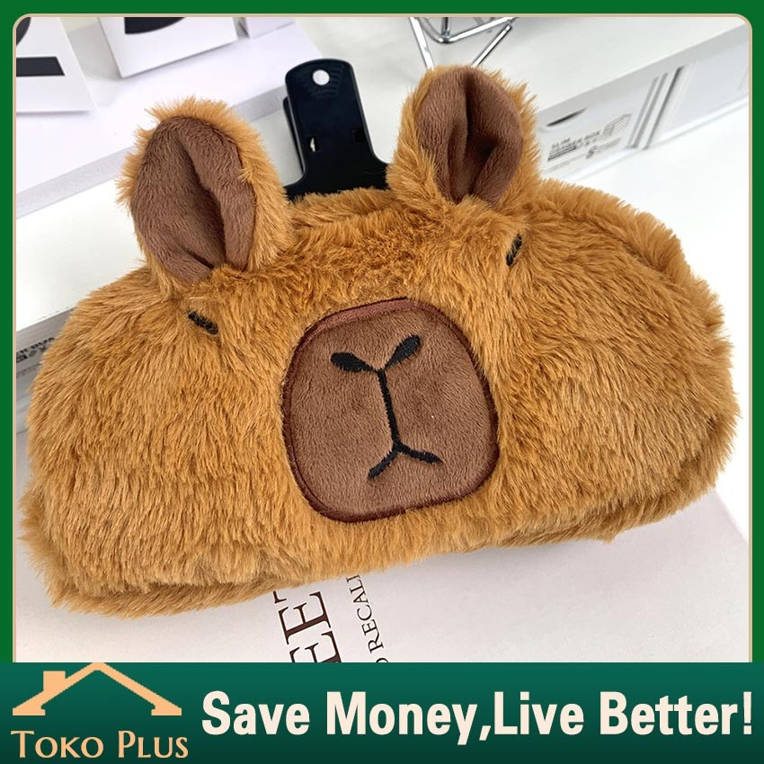 

Kotak Tempat Pensil Capybara Bulu Lucu CAPACITY CAPYBARA Pencil Case Minimalis Aesthetic Soft Korean Style Stationery