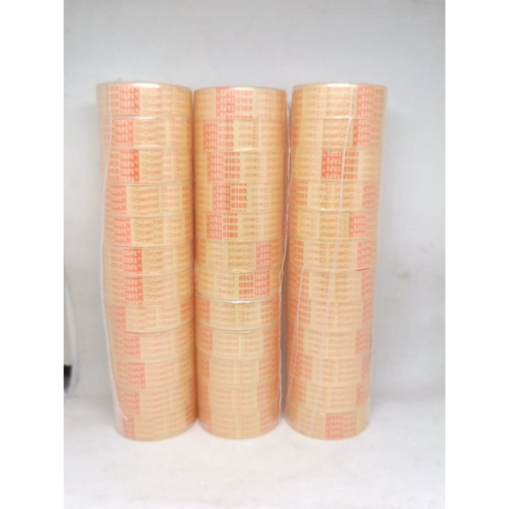 

ISOLASI PUTIH LAKBAN BENING KADO PLASTIK KECIL MEREK GOLDTAPE 1 ROLL ISI 12 PCS