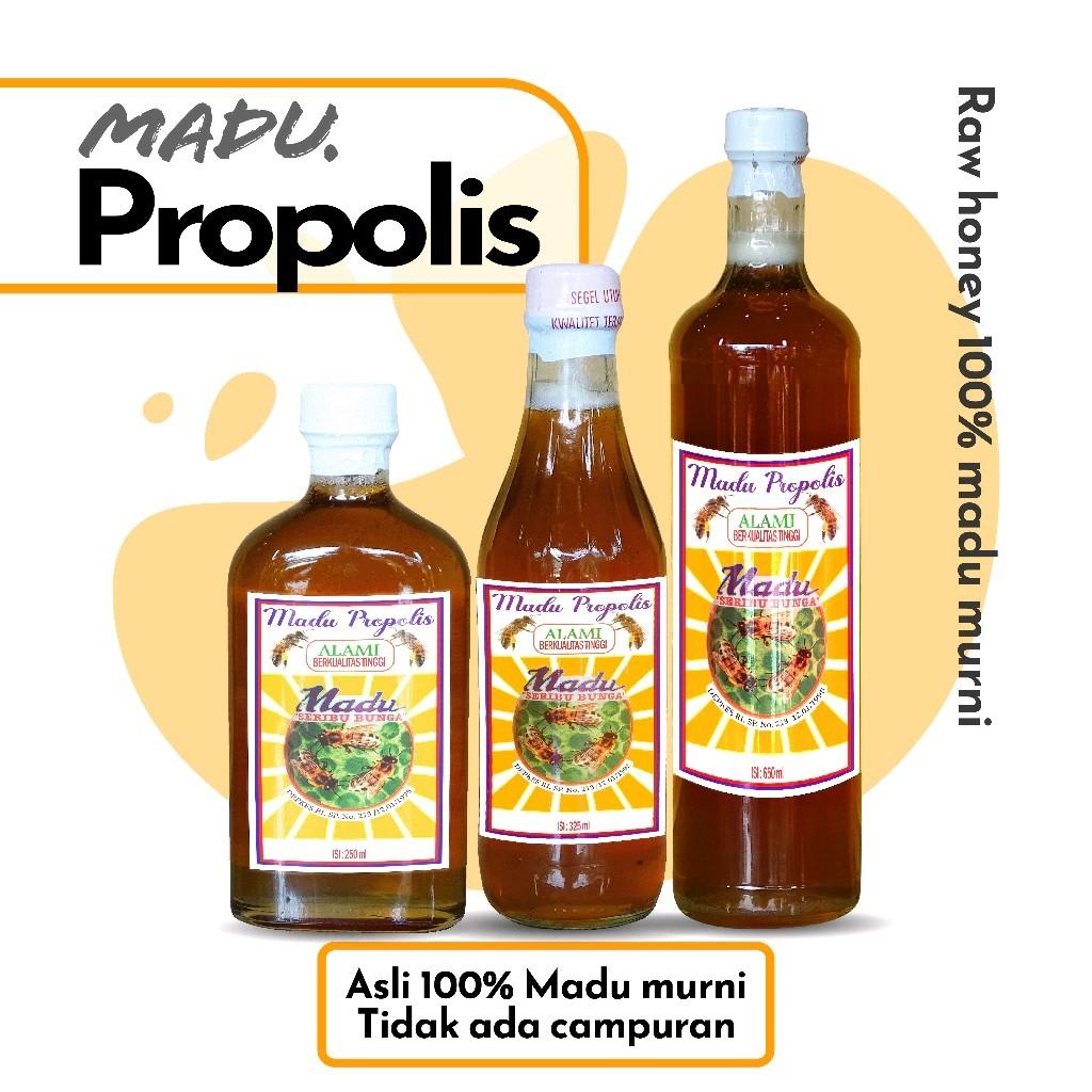 

Madu Propolis - Madu Seribu Bunga Madu Asli Madu Murni Raw Honey Syrup Herbal