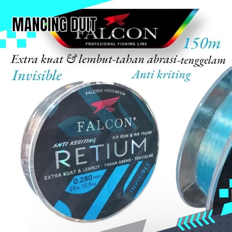 SENAR FALCON RETIUM 150 METER SENAR PANCING NILON GALATAMA GALAPUNG