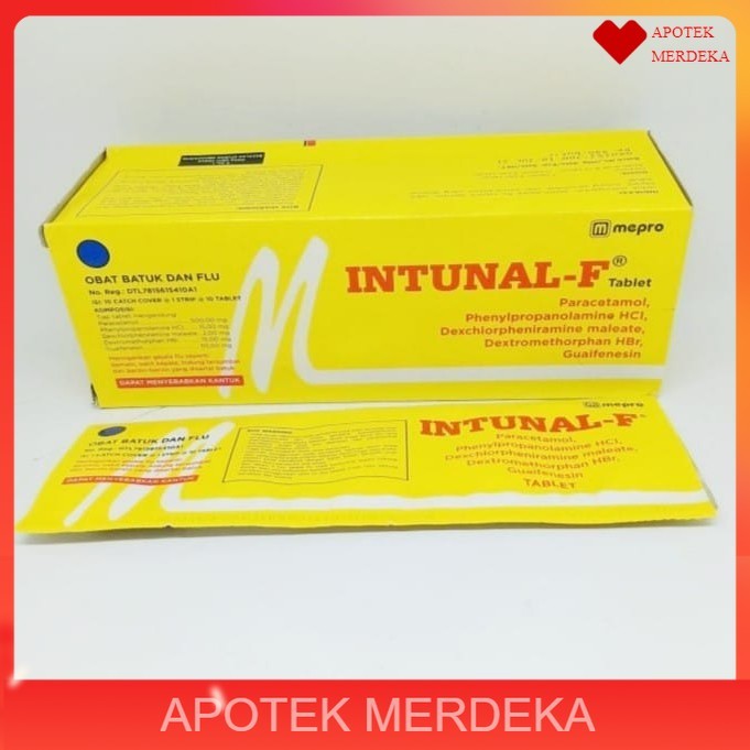 Intunal Forte 10 Tablet / Intunal F Tablet Per Strip Isi 10 Tablet (per Strip)