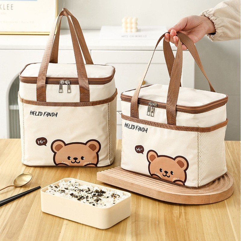 Tas Makan Siang Termal / Tas Bekal Anak Tempat Makan Tas Foil Minuman Dingin Tas Piknik Serbaguna