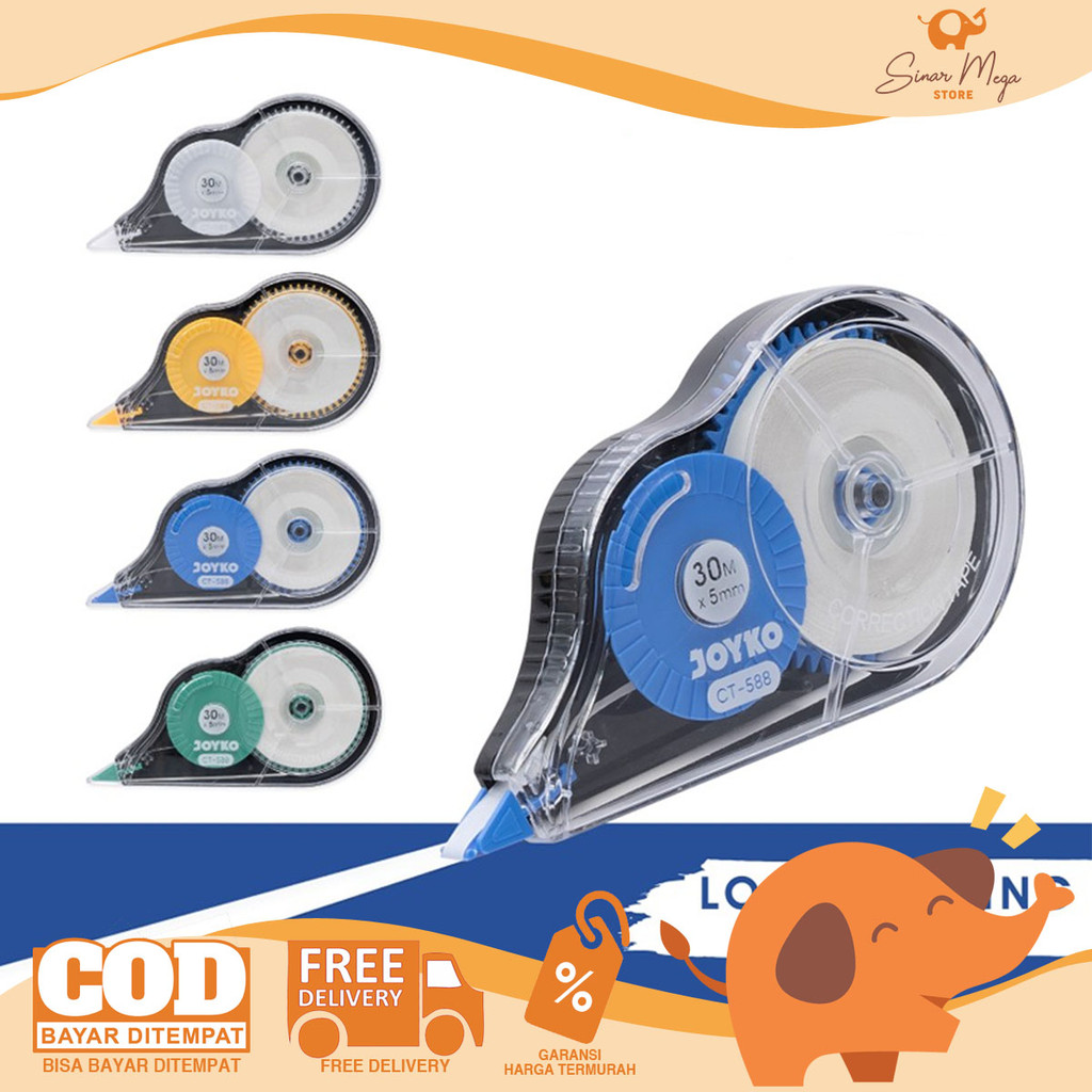 

Joyko Correction Tape CT-588 / Pita Koreksi Long Lasting Murah Berkualitas