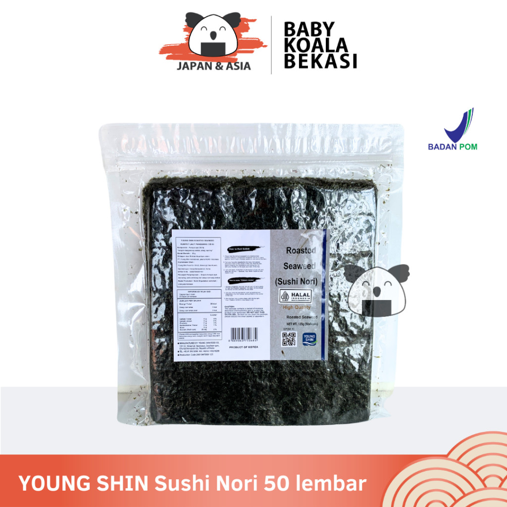 

YOUNG SHIN Sushi Nori Kimbab 50 S│ Nori Gimbab Import Lembar Rumput Laut -BKS