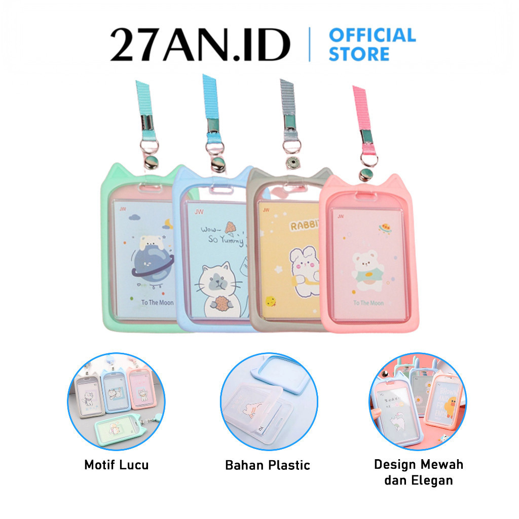 

Maolili - HOLDER GANTUNGAN TALI H497 KARTU AKSES KANTOR MRT BUSWAY LANYARD CARD HOLDER MOTIF KUCING