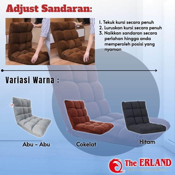 Kursi Lesehan Sofa Tatami - Kursi Lantai Minimalis - Furniture Jepang - Kursi Santai Ruang Tamu - Me