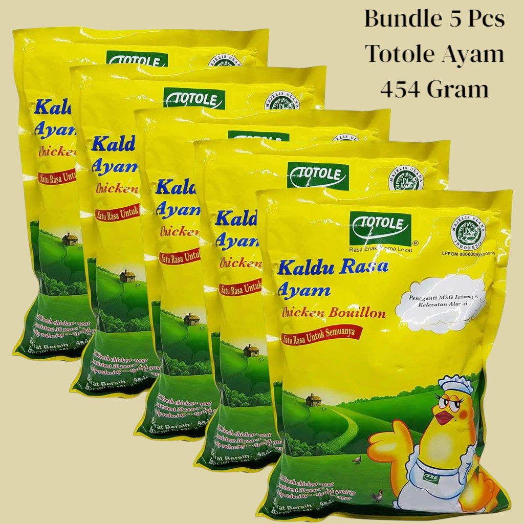 

Bundle 5 Pcs - Totole Penyedap Rasa Ayam 5x454Gram / Granulated Chicken Bouillon / Kaldu Rasa Ayam