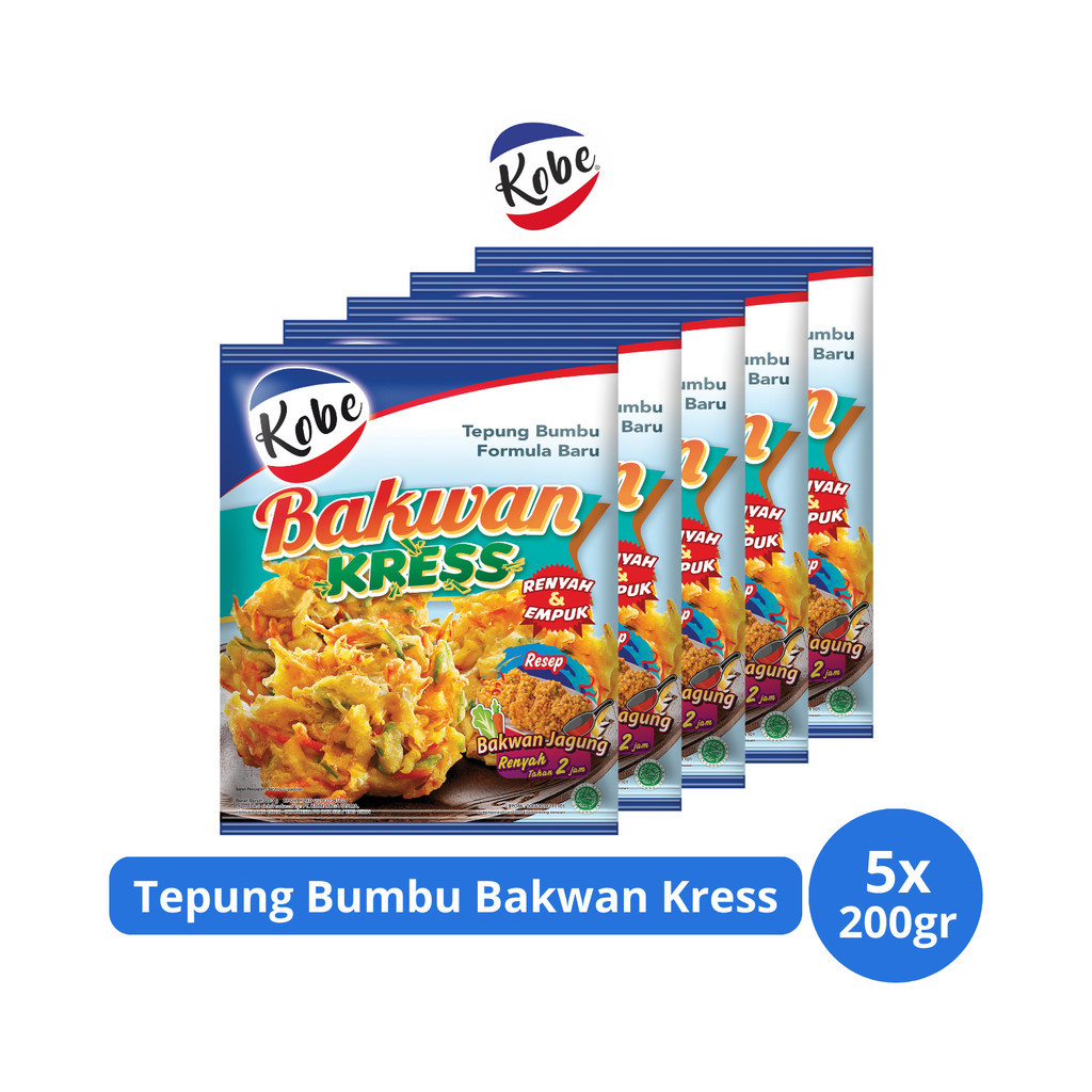 

Kobe Tepung Bumbu Bakwan Kress 200gr x 5 pcs