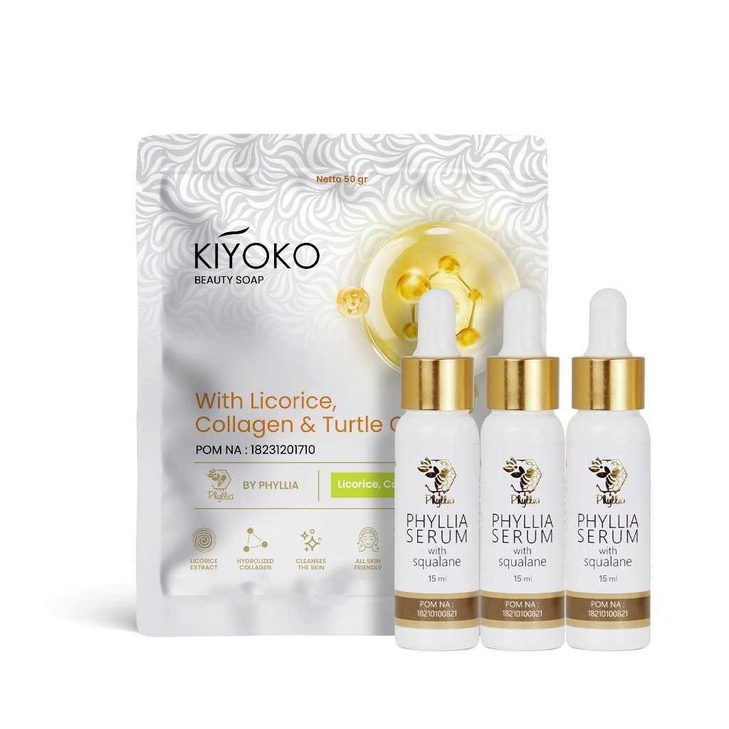 PHYLLIA - PAKET GLOWRY | Sabun Wajah Memutihkan Kulit Kusam dan Mengatasi Jerawat BPOM