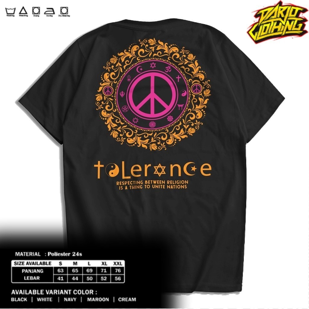 Kaos DarjoClothing -   Kaos Pluralisme Tolerance Religion Unite Nations