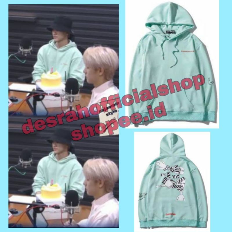 Jaket HOODIE mint NCT JAEMIN LUST printed ready versi sweater
