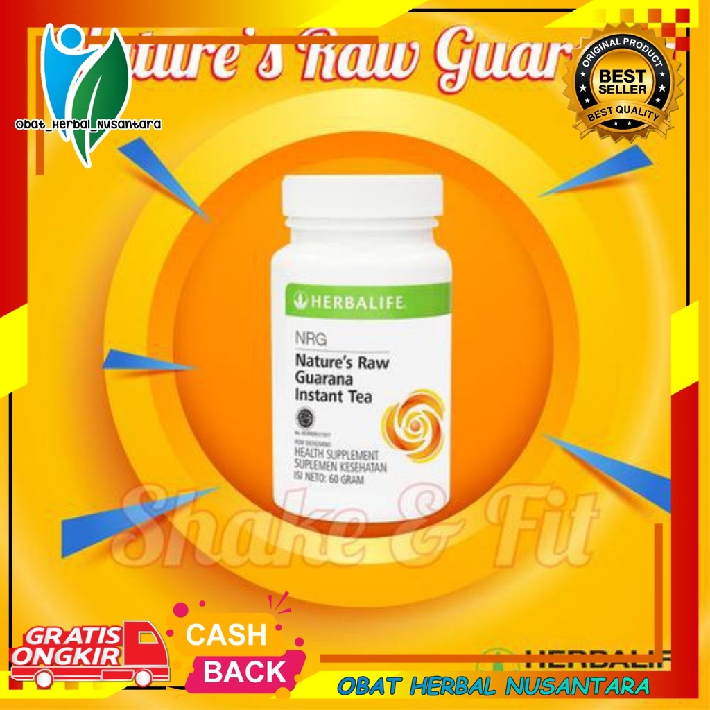 

NRG Tea Herbalife Original Barcode Cut Natures Raw Guarana Herbalife Teh Penambah Energi Teh Penambah Stamina Teh Herbal