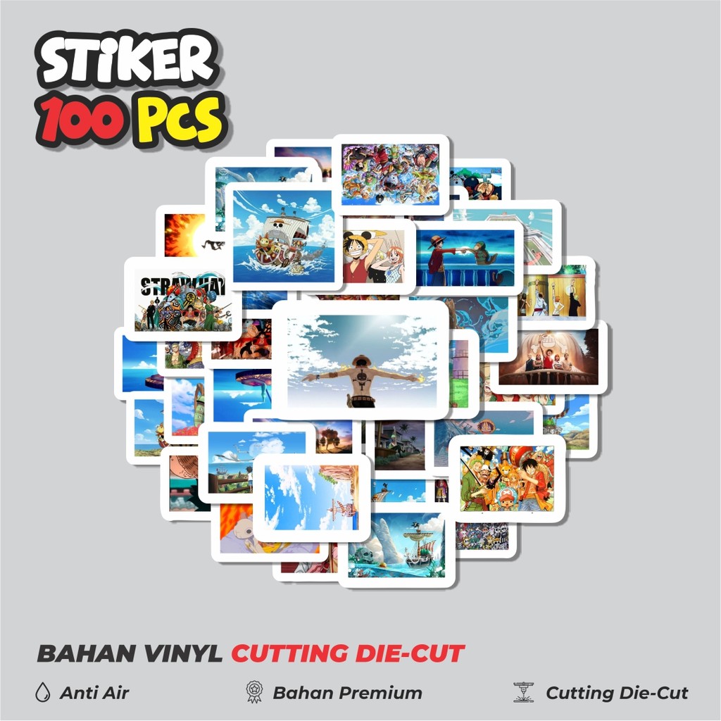 

Terbaru! 50 pcs Stiker Scene/Poster One Piece Dekorasi Lucu Kreatif untuk Notebook, Skateboard, HP