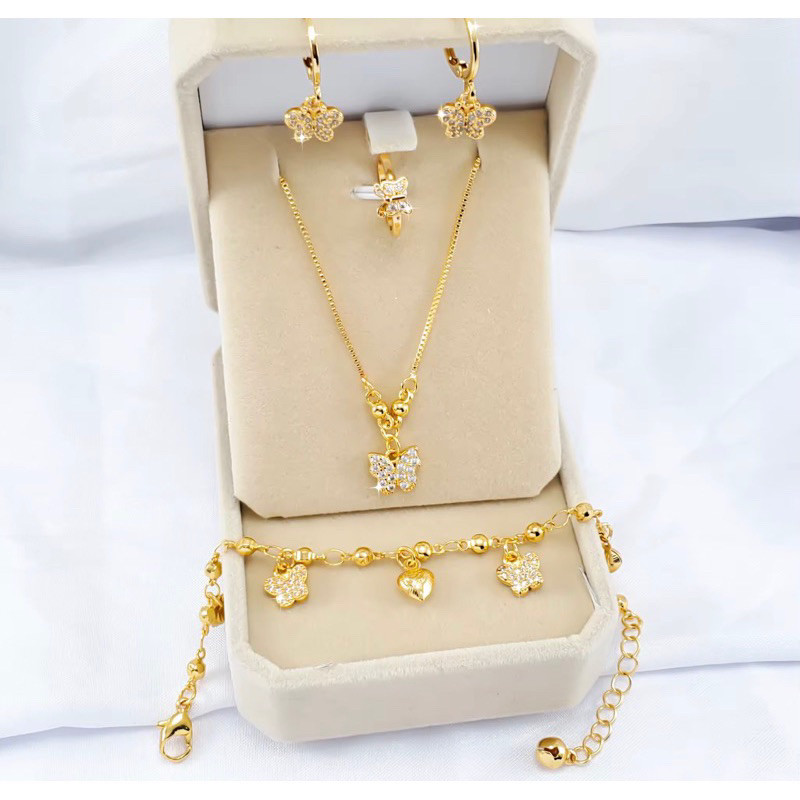 SET PERHIASAN ANAK KUPU KUPU CANTIK TITANIUM