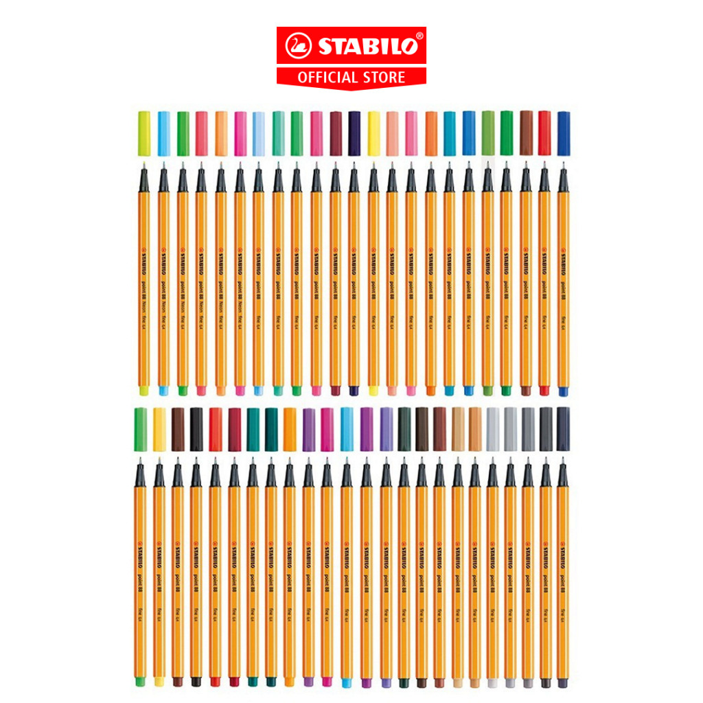 

STABILO Set 65pcs - point 88 All Color Pen Pulpen Fineliner 65 Warna