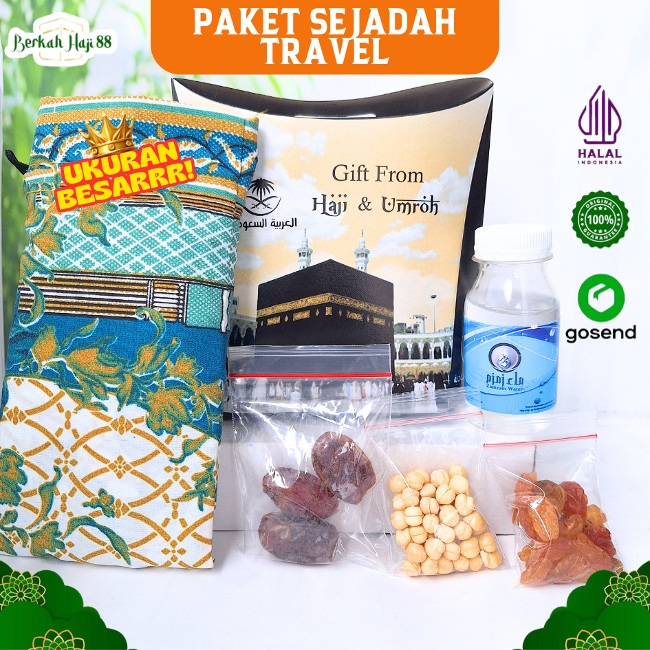 

Paket Oleh Oleh Umroh dan Haji Gift Hampers Tas TengTeng Tali Sajadah Travel