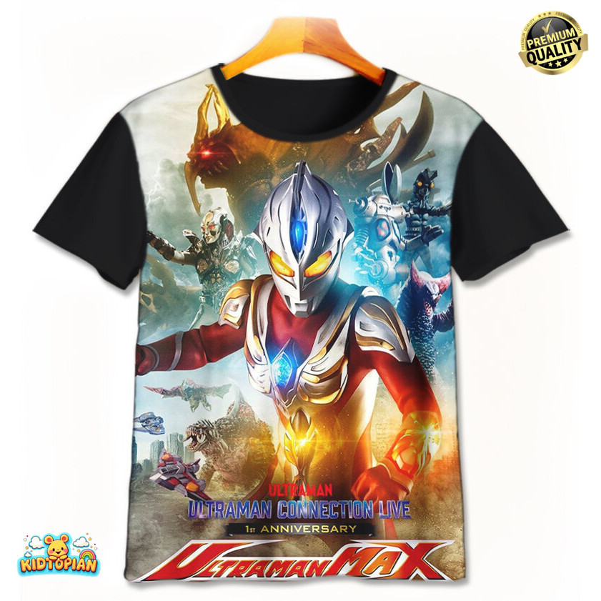 Baju Kaos Anak Terbaru 3D Ultraman V7 Pakaian Anak Laki-Laki Perempuan Usia 1-12 Tahun - KIDTOPIAN