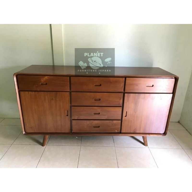 Bufet Retro Kayu Jati - Bufet Laci Jati - Bufet Tv Kayu Jati