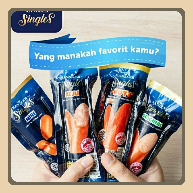 

Sosis Kanzler 65g/Pcs 1Box Isi 12Pcs Keju/Original/Mini/Hot/Gochujang