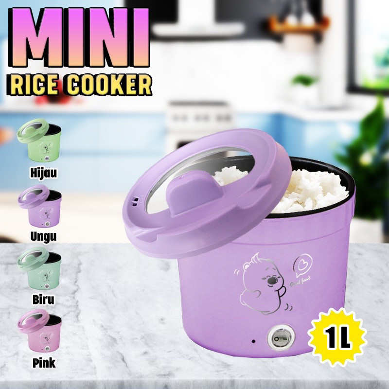 Rice Cooker Mini Serbaguna Panci Listrik 1L / Penanak Nasi / Masak Mie - Alat Masak Serbaguna