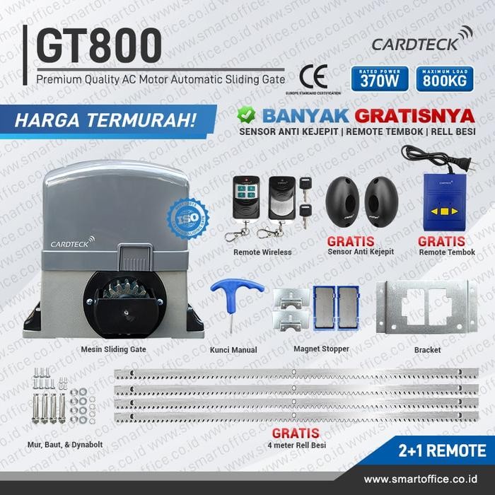 

PREMIUM QUALITY AUTOMATIC SLIDING GATE CARDTECK 800kgs | CT-GT800