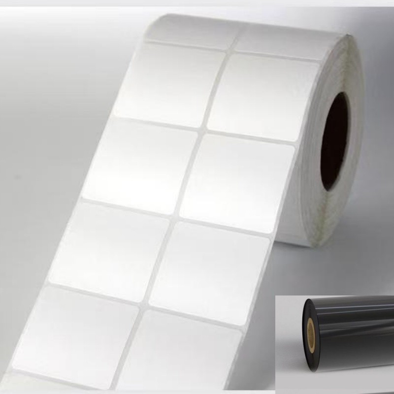 

Pressure-sensitive label ribbon label printer consumables 40mm*30*20coated paper self-adhesive blank barcode machine consumables