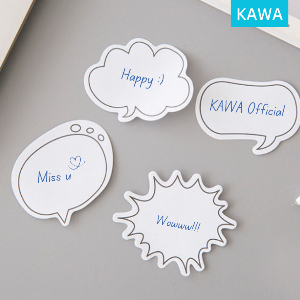 

KAWA Sticky Notes Lucu Karakter Shape Aesthetic Estetik Model Jepang Karakter Kertas Memo Penanda Halaman Stick Note Bubble Chat MO