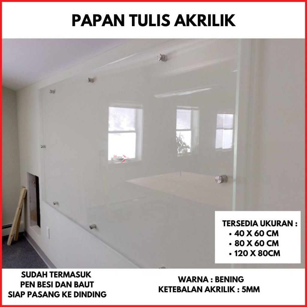 

New PAPAN TULIS AKRILIK DRY ERASE / ACRYLIC WHITEBOARDPremium