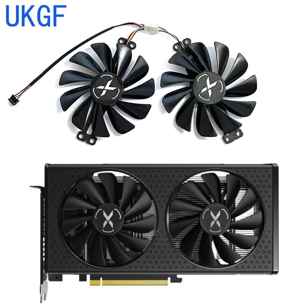 95MM FY010010M12LPA FDC10U12S9-C RX6600 6600XT Graphics Card Fan For XFX Radeon RX 6600 XT Gaming Vi