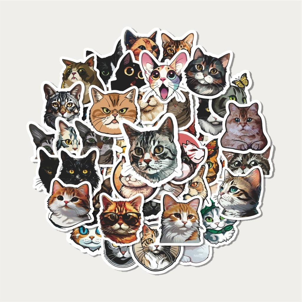 

Sticker Pack Stiker Cat/Kucing Kawaii V3 | Sticker TUMBLR | Stiker LAPTOP KOPER HELM