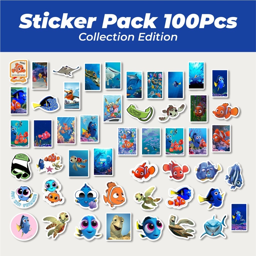 

Hot Stiker Ikan Nemo Lucu Anti Air Stikers Berperekat Waterproof Sticker Decal Buat Motor Helm Buku Journal Koper Casing HP Laptop Botol Minum