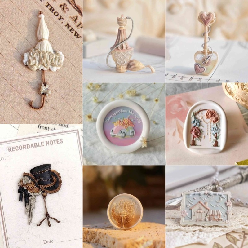 

2024 new Fire Seal Seal Halloween series Fox Mask shaped relief multi-layer copperhead stamp invitation envelope seal