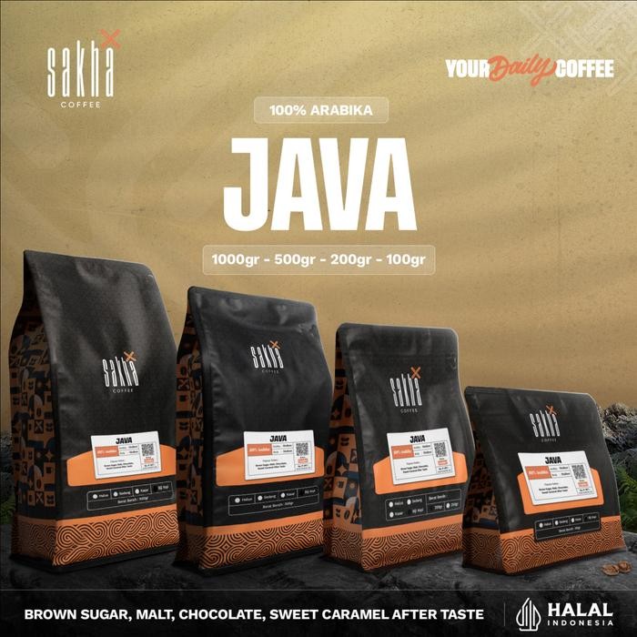 

JavaCoffee Biji Kopi Bubuk Arabika Jawa Java Arabica Coffee Beans Coffe - 100gr, Biji Kopi