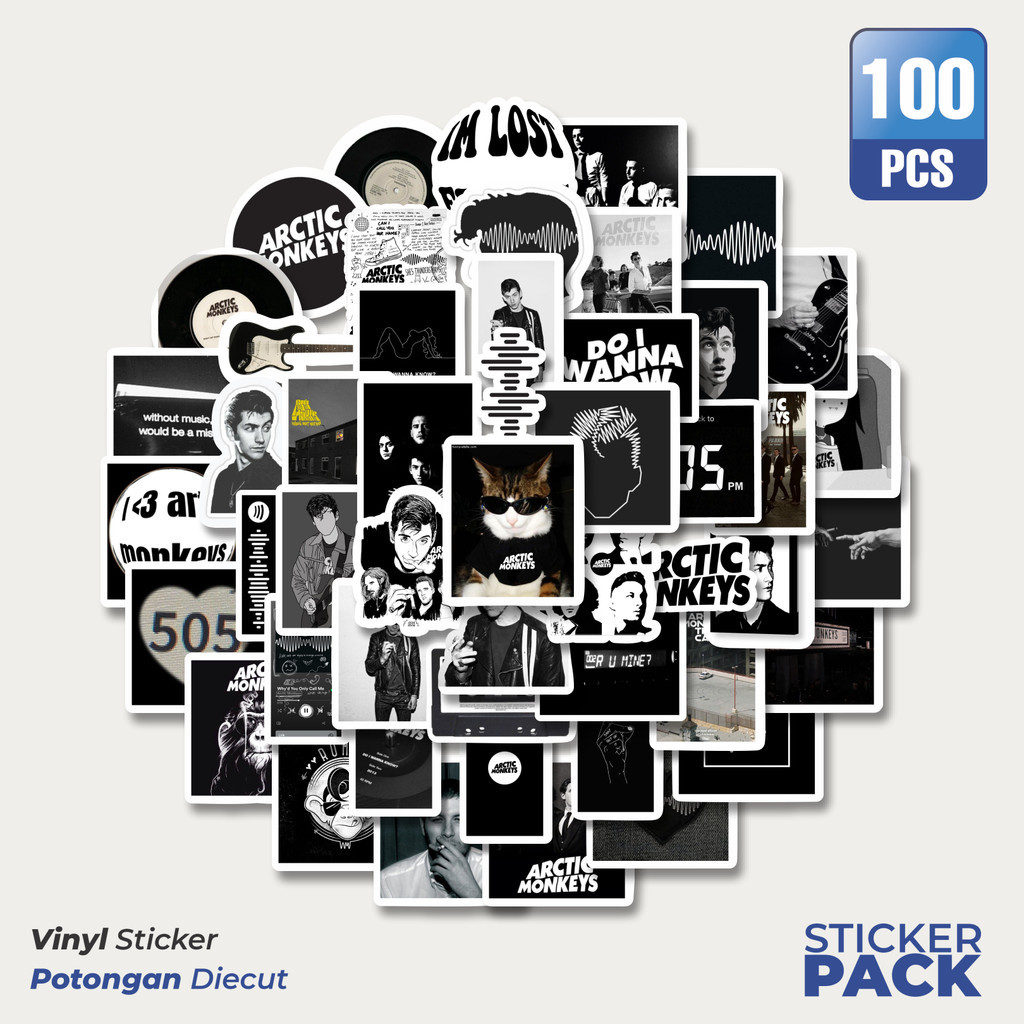 

Stiker Vinyl Stiker Poster Album Artic Monkey Waterproof Aesthetic- Untuk Laptop, Motor, dan Helm - Paper Stationery Pack