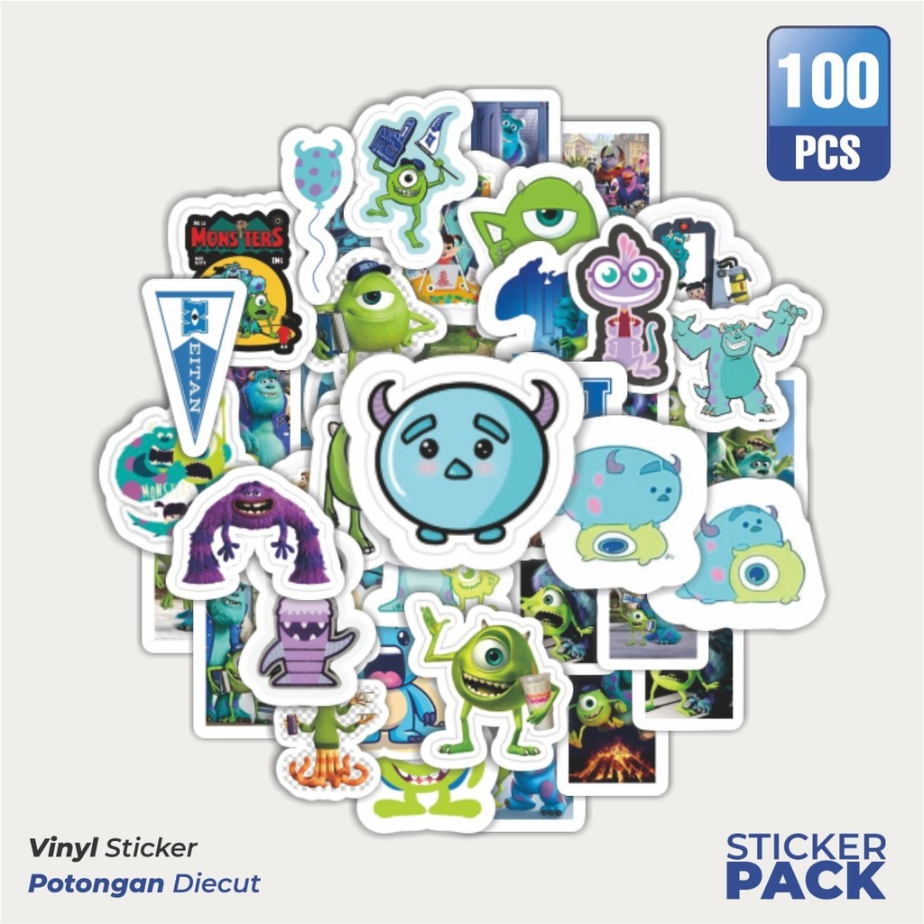 

Stiker Vinyl Stiker Monster INC Waterproof Aesthetic- Untuk Laptop, Motor, dan Helm - Paper Stationery Pack