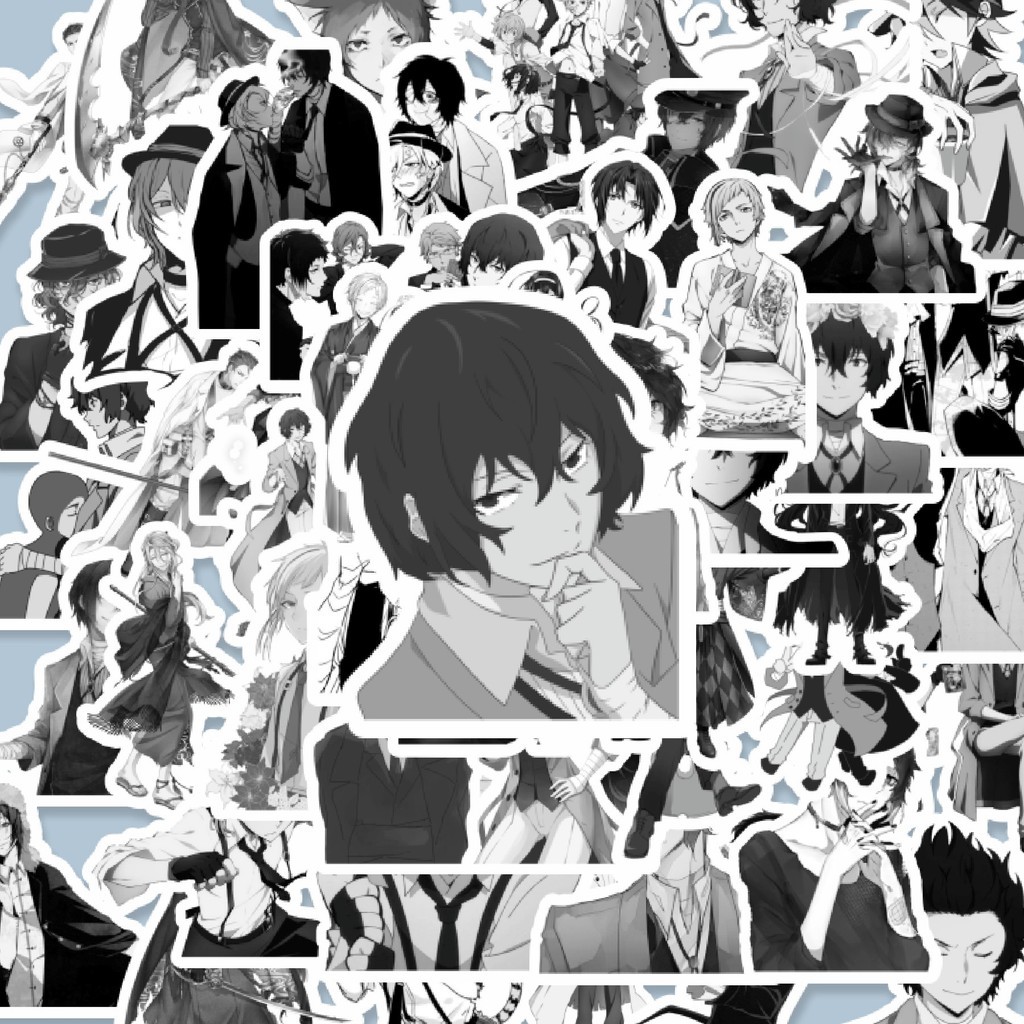 

100PCS Lucu Stiker Anime Bungou Stray Dogs Stiker Aesthetic Stiker Anti Air Stikers Berperekat Waterproof sticker decal buat Motor Helm Buku Journal Koper Casing HP Laptop Botol Minum Hadiah anak